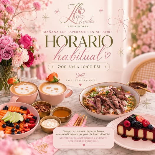 🌸💖 AVISO IMPORTANTE | LINDAS CAFÉ & FLORES 💖🌸 Queridos Lindas Lovers: