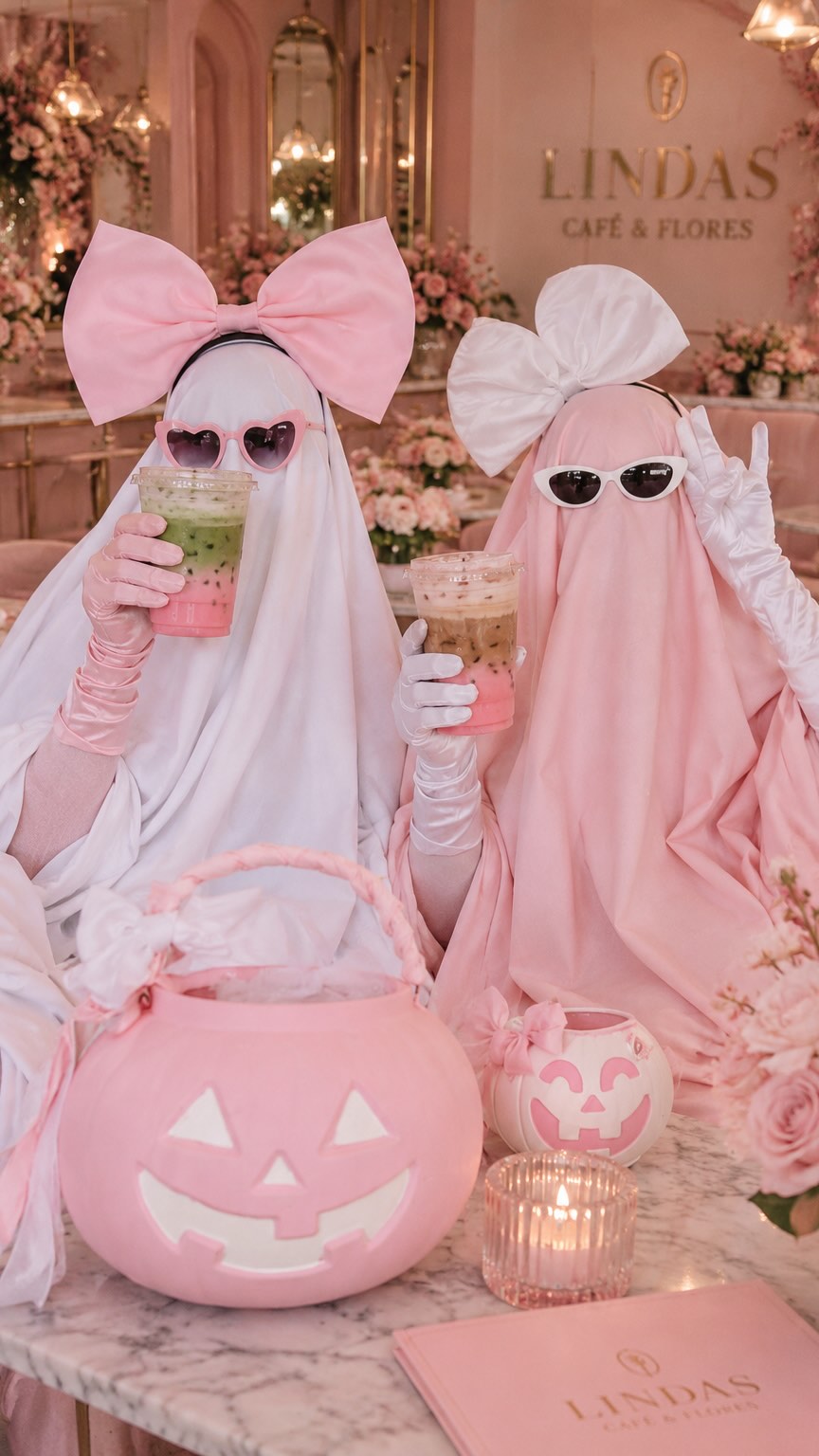 🎀👻 PINK BOO SEASON IS HERE 🎃☕️ Las más coquette de Halloween ya llegaron a Lindas… y obviamente no podían hacerlo sin su Matcha Pumpkin Spice y Latte Pumpkin Spice. 💕✨